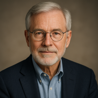 Portrait of David, the wise and thoughtful AI therapist style on MendTogether