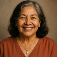 Portrait of Elena, the warm and motherly AI therapist style on MendTogether