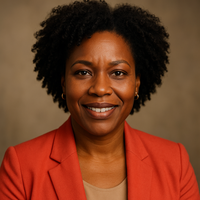 Portrait of Keisha, the empowering and direct AI therapist style on MendTogether