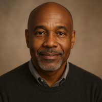 Portrait of Marcus, the calm and grounding AI therapist style on MendTogether