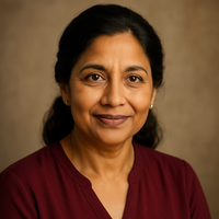 Portrait of Priya, the warm and intuitive AI therapist style on MendTogether