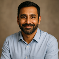 Portrait of Raj, the thoughtful and patient AI therapist style on MendTogether